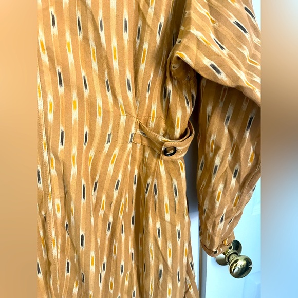 Gorgeous Free people wrap dress in yellow ikkat print NWT - Picture 6 of 12